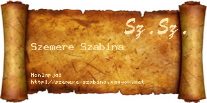 Szemere Szabina névjegykártya